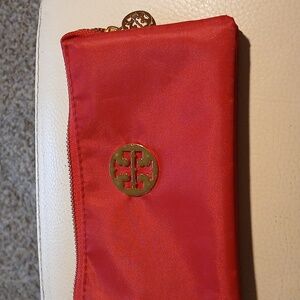 Vintage Tory Burch Red Satin Wristlet. EUC